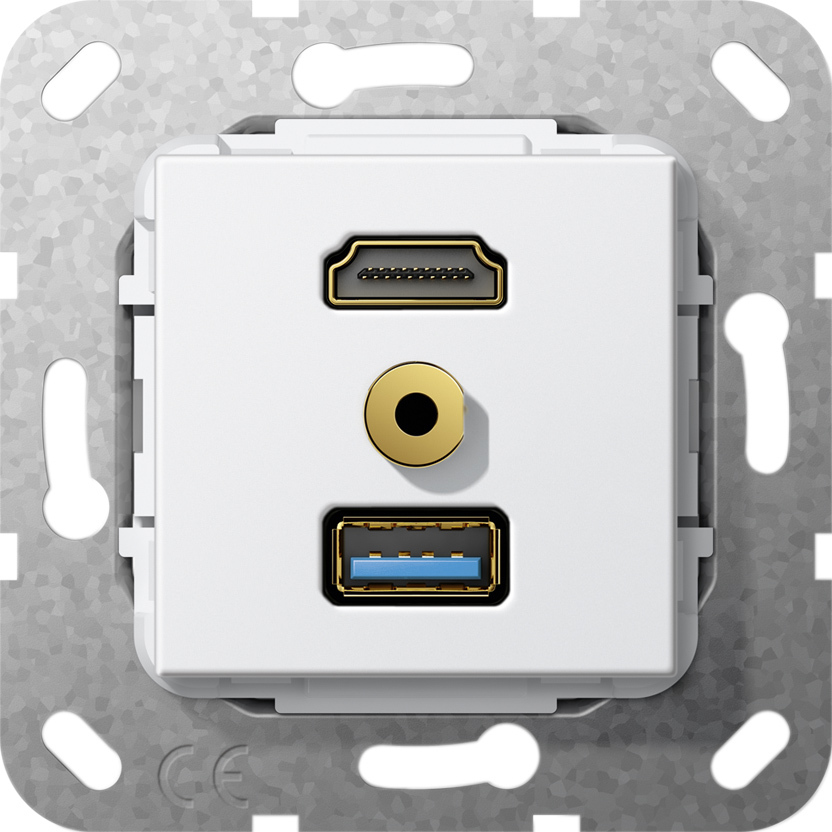Basiselement HDMI, USB 3.0 type A en mini-jack 3,5 mm