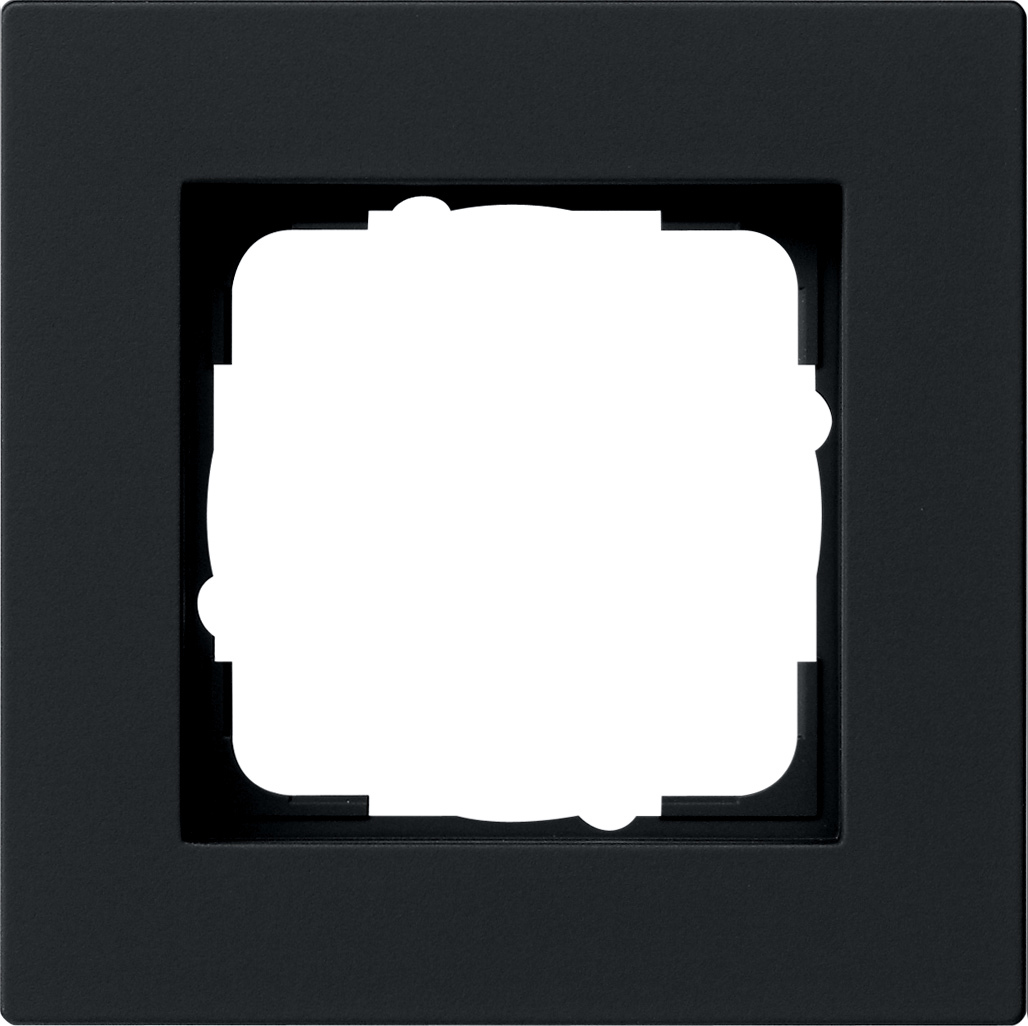 Afdekraam Gira E2 voor de vlakke inbouw                    zwart mat