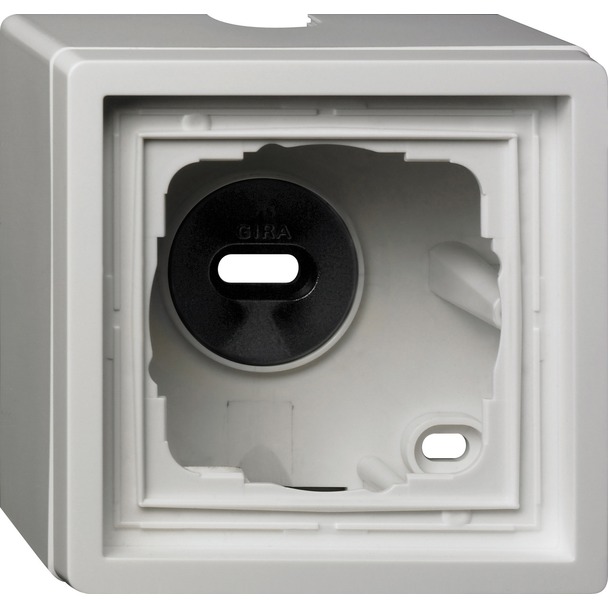 Opbouwbehuizing, compleet met afdekraam zuiver wit glanzend (0061112)