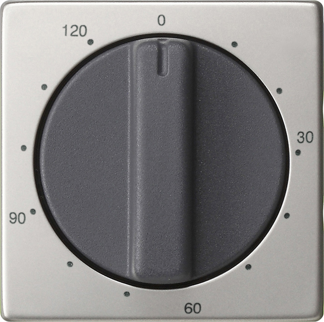 Afdekking met draaiknop voor tijdschakelaars edelstaal (0642600)