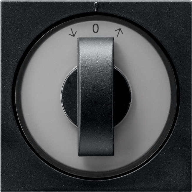 Afdekking met draaiknop voor tijdschakelaars en jaloezieschakelaars resp. zwart mat (0666005)