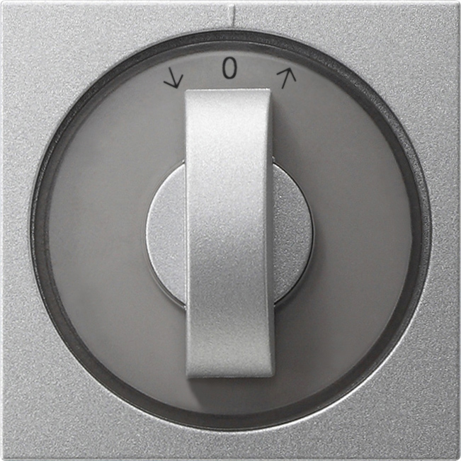 Afdekking met draaiknop voor tijdschakelaars en jaloezieschakelaars resp. kleur aluminium (066626)