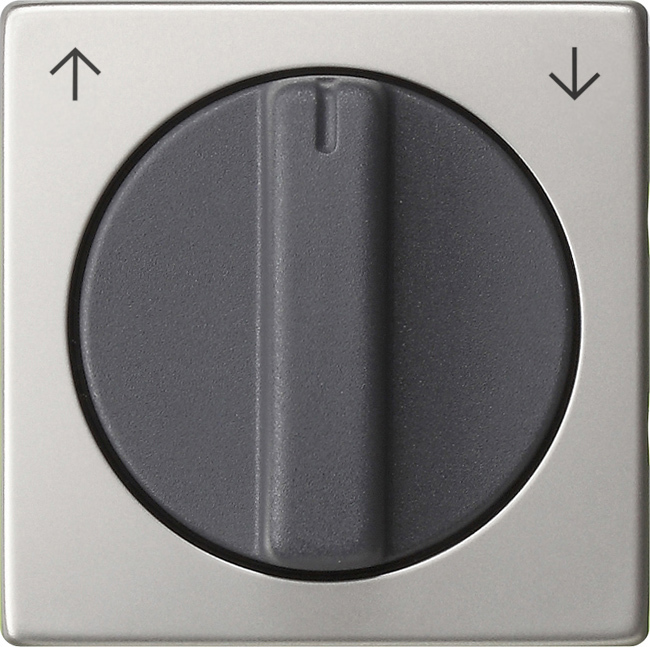 Afdekking met draaiknop voor tijdschakelaars en jaloezieschakelaars resp. edelstaal (0666600)