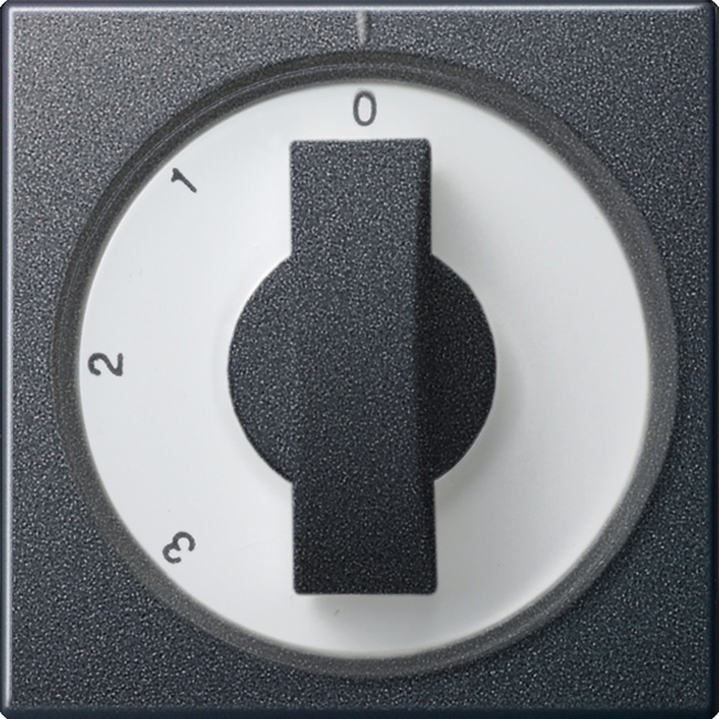 Afdekking met draaiknop voor 3-standenschakelaar antraciet (066928)