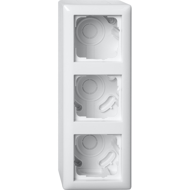 Opbouwbehuizing, compleet met afdekraam 3-voudig voor Standard 55 (106303)