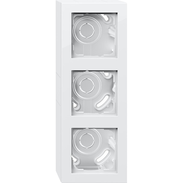 Opbouwbehuizing, compleet met afdekraam 3-voudig voor E2 (106329)