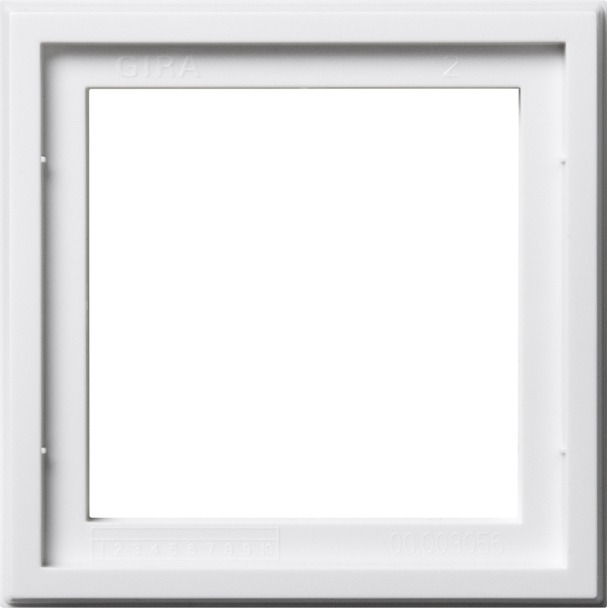 Montageadapter voor afdekraam Gira E2 voor vlakke inbouw zuiver wit glanzend (131103)