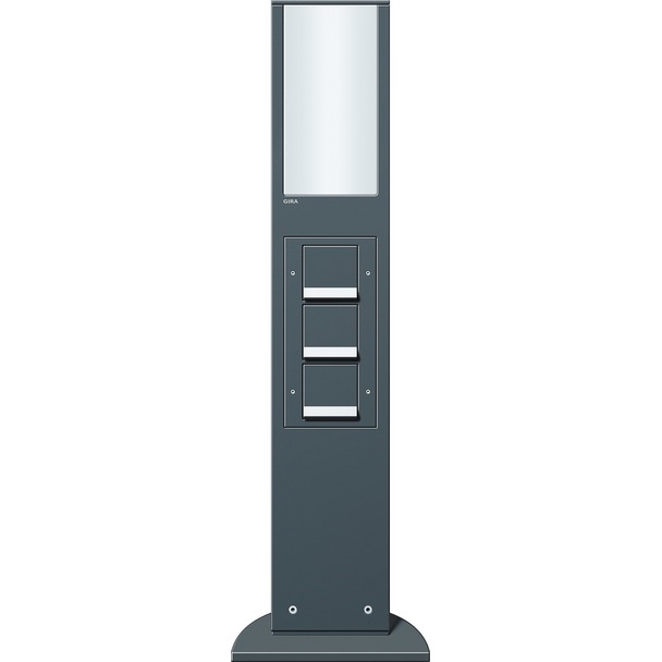 Gira energiezuil met lichtelement units Hoogte 769 mm 3 wandcontactdozen met randaarde (134228)