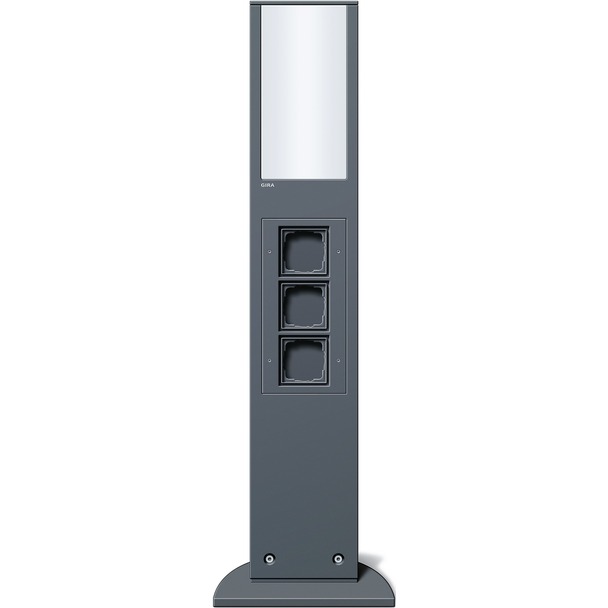 Gira energiezuil met lichtelement en 3 lege units Hoogte 769 mm zonder functies (134928)