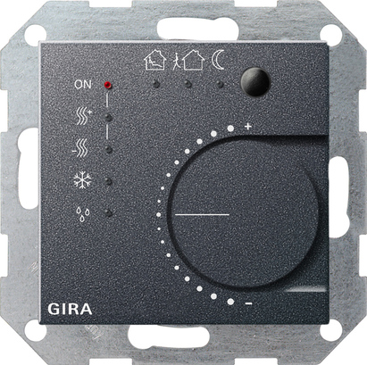 Gira 210028 KNX thermostaat met drukcontactinterface systeem antraciet
