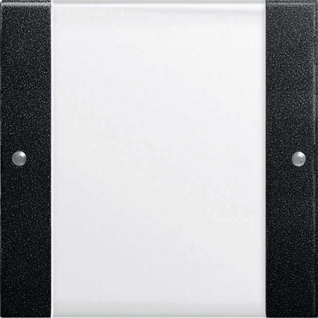 Wippenset 1-voudig met tekstkader zwart mat (2131005)