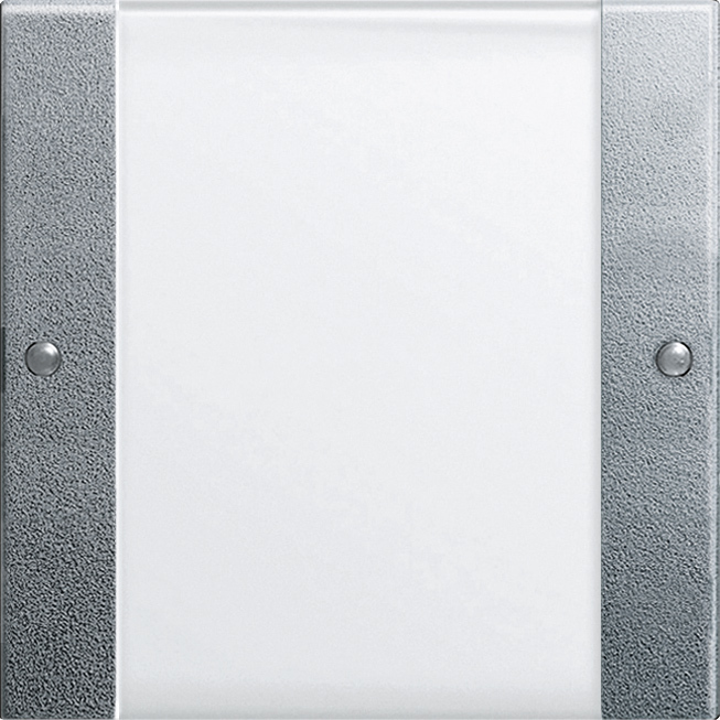 Wippenset 1-voudig met tekstkader kleur aluminium (213126)