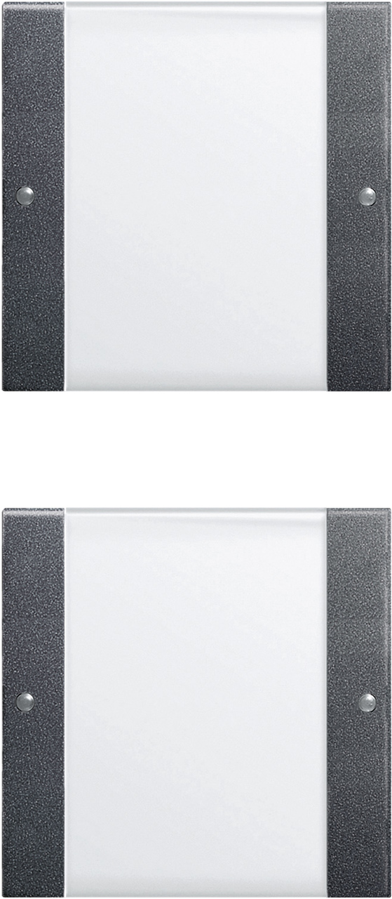 Wippenset 2-voudig (1+1) met tekstkader antraciet (213228)