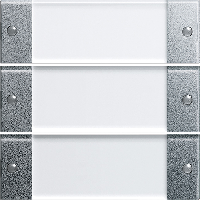 Wippenset 3-voudig met tekstkader kleur aluminium (213326)