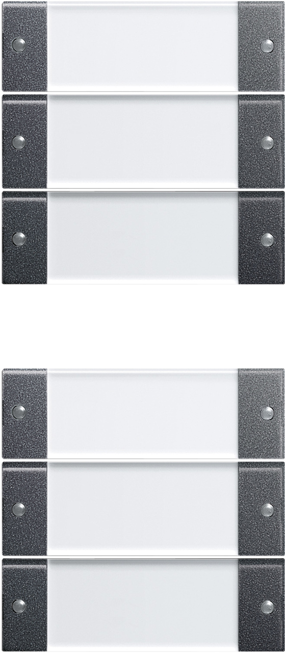 Wippenset 6-voudig (3+3) met tekstkader antraciet (213628)