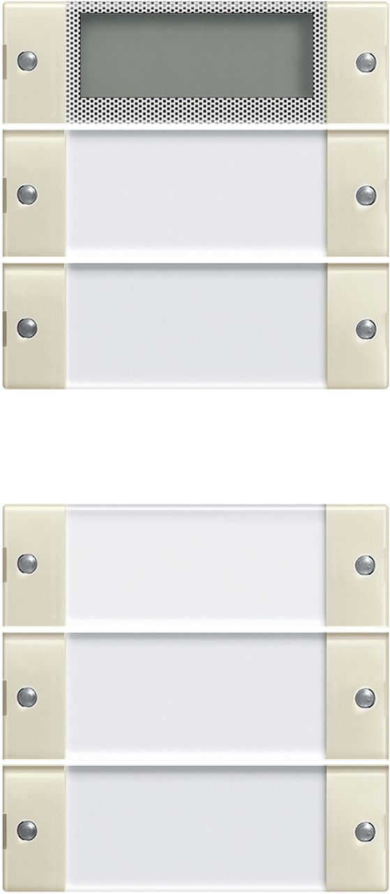 Wippenset 5-voudig Plus (2+3) met tekstkader cremé wit glanzend (214501)