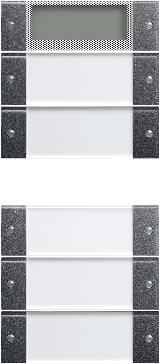 Wippenset 5-voudig Plus (2+3) met tekstkader antraciet (214528)