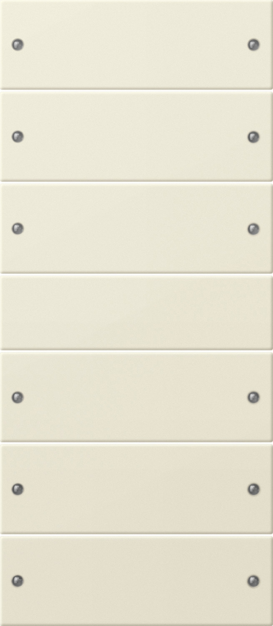 Wippenset 6-voudig (3+3) cremé wit glanzend (218601)