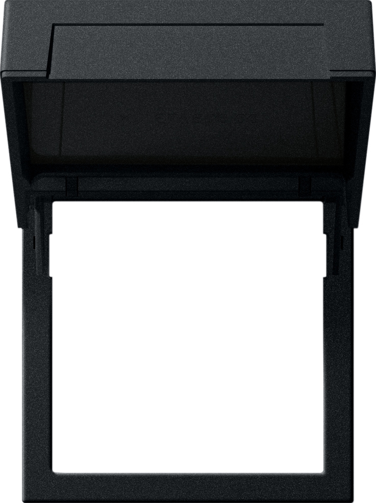 Montageplaat met klapdeksel zwart mat (2658005)