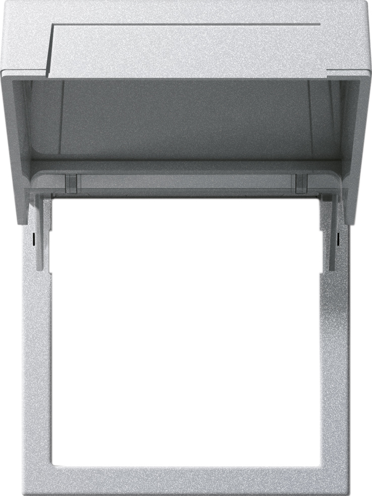 Montageplaat met klapdeksel kleur aluminium (265826)