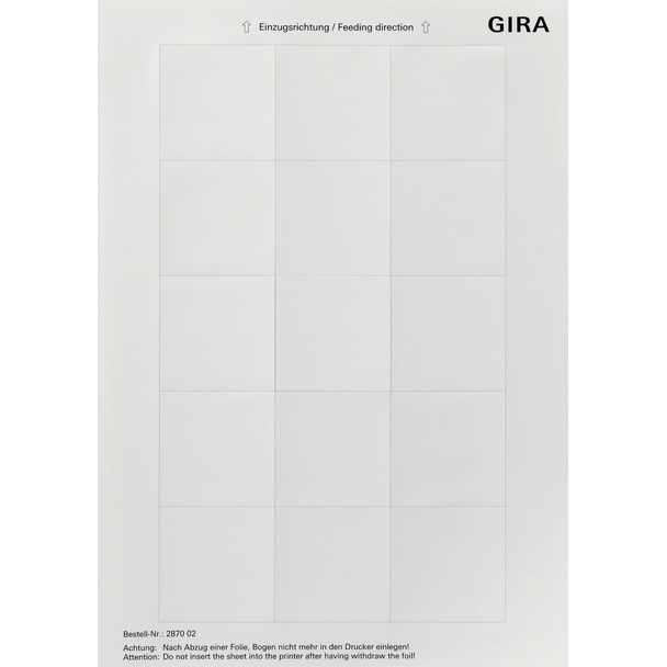 Tekstlabels voor led-signaallicht, led-oriëntatieverlichting 51 x 51 mm 15 tekstkaders (287002)