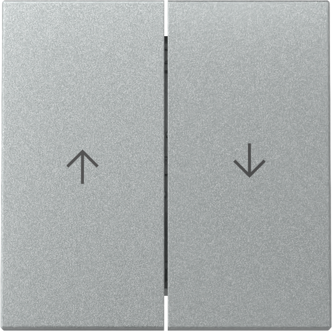 Wip 2-voudig met pijlsymbool kleur aluminium (329426)