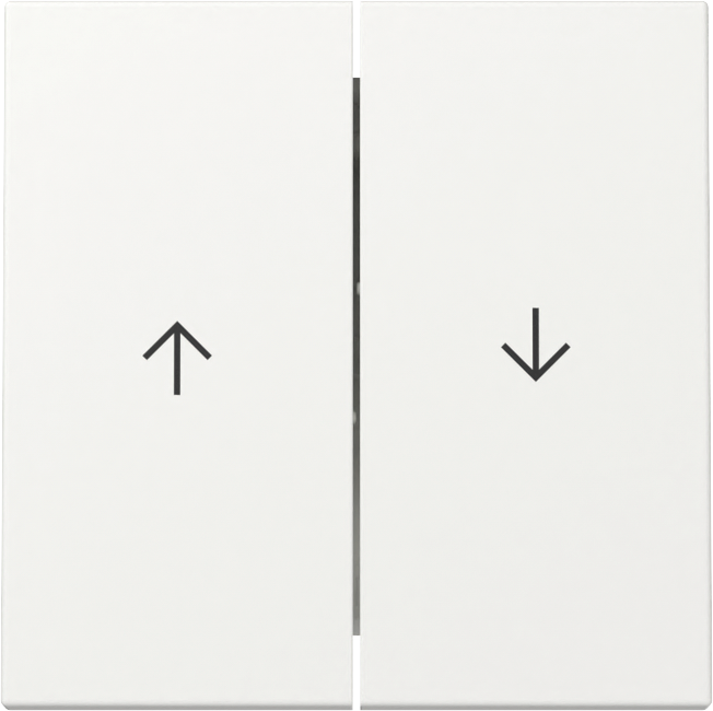 Wip 2-voudig met pijlsymbool zuiver wit mat (329427)