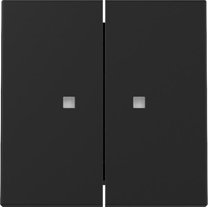 Wip 2-voudig met controlevenster zwart mat (3631005)