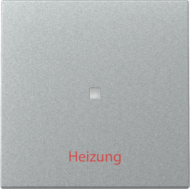 Wip met controlevenster en opdruk "Heizung Ein/Aus" kleur aluminium (367826)