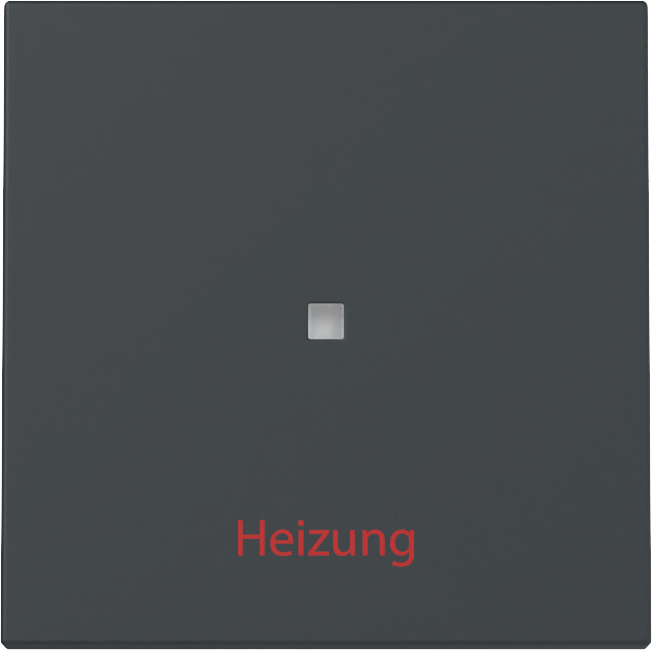 Wip met controlevenster en opdruk "Heizung Ein/Aus" antraciet (367828)