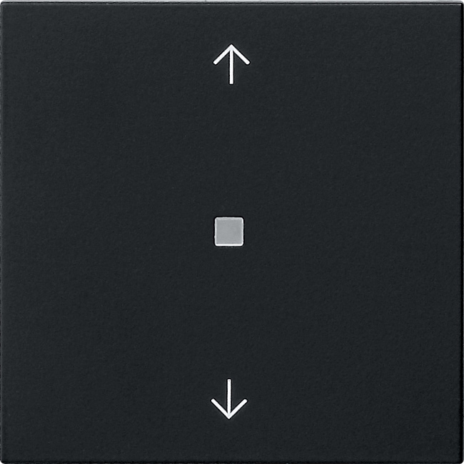 RF bedieningselement-opzetstuk 1-voudig pijlsymbolen voor KNX zwart mat (5105005)