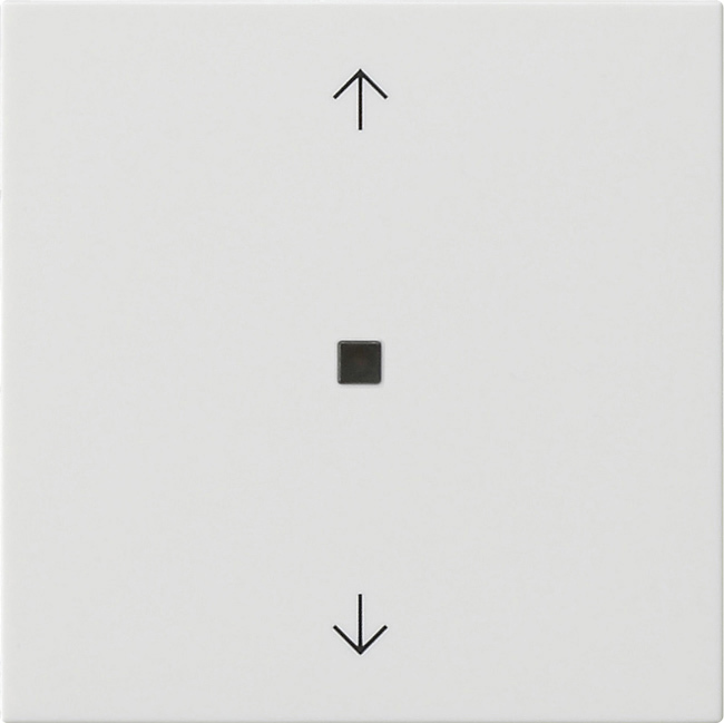 RF bedieningselement-opzetstuk 1-voudig pijlsymbolen voor KNX zuiver wit glanzend (510503)