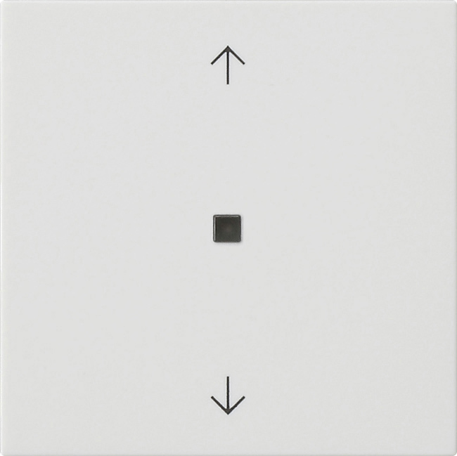 RF bedieningselement-opzetstuk 1-voudig pijlsymbolen voor KNX zuiver wit mat (510527)