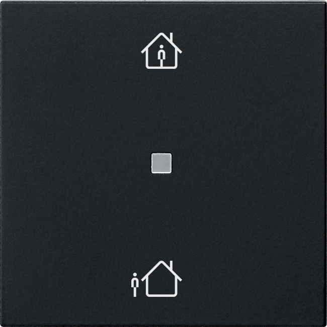 RF bedieningselement-opzetstuk 1-voudig verwarmingsmodus voor KNX zwart mat (5106005)