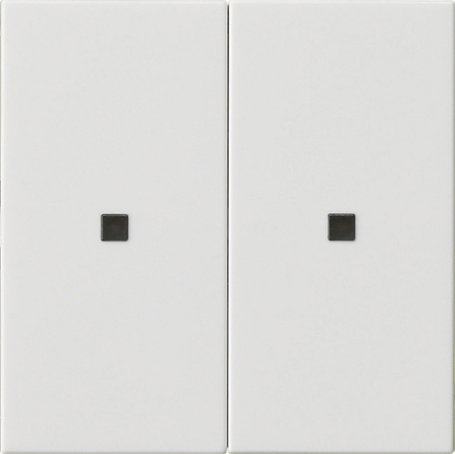 RF bedieningselement-opzetstuk 2-voudig voor KNX zuiver wit glanzend (510703)