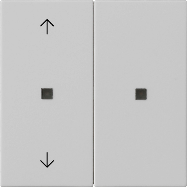 RF bedieningselement-opzetstuk 2-voudig pijlsymbolen voor KNX grijs mat (5108015)