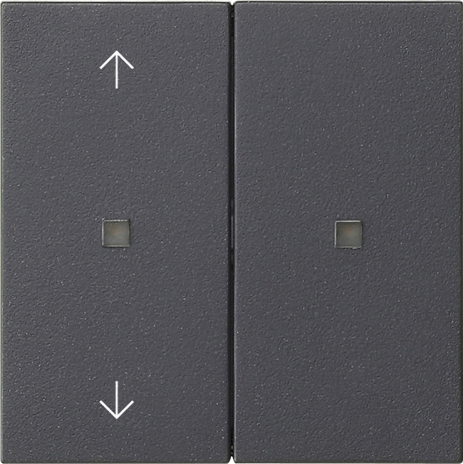 RF bedieningselement-opzetstuk 2-voudig pijlsymbolen voor KNX antraciet (510828)