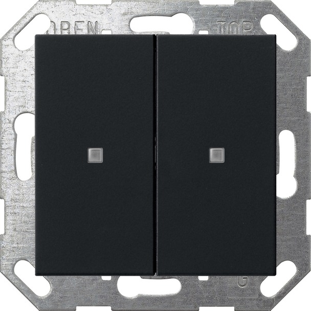 Drukcontact met wip 2-voudig voor Gira One en KNX System 55 (5173005)