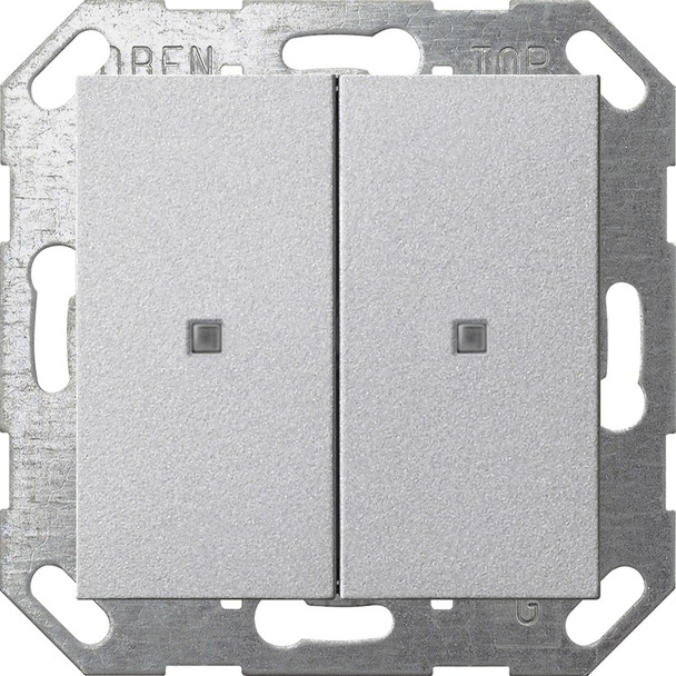 Drukcontact met wip 2-voudig voor Gira One en KNX System 55 (517326)