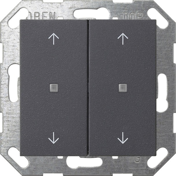 Drukcontact met wip 2-voudig pijlsymbolen voor Gira One en KNX System 55 (517428)