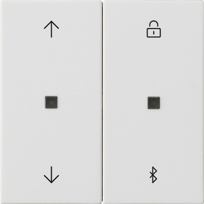 System 3000 jaloezie- en schakelklok BT pijlsymbolen zuiver wit mat (536727)