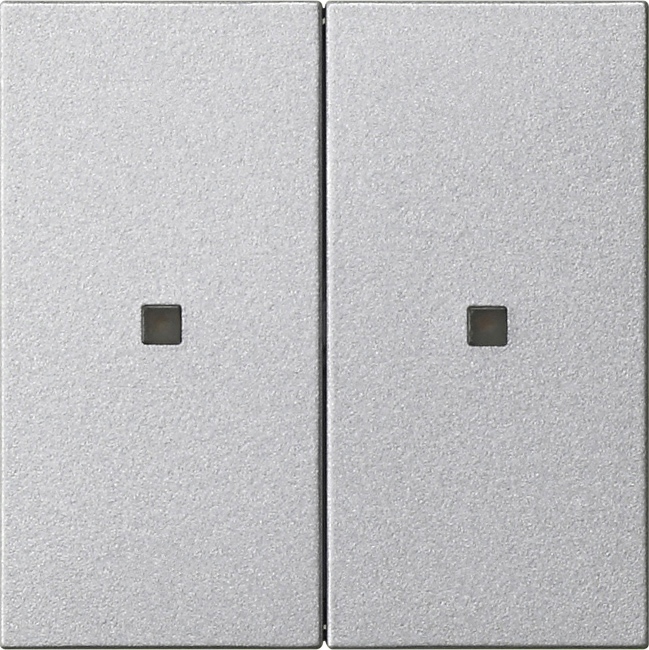 Wip 2-voudig onbedrukt met controlevenster kleur aluminium (536926)