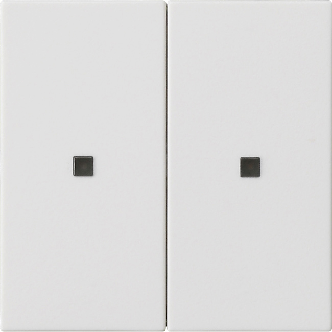 Wip 2-voudig onbedrukt met controlevenster zuiver wit mat (536927)