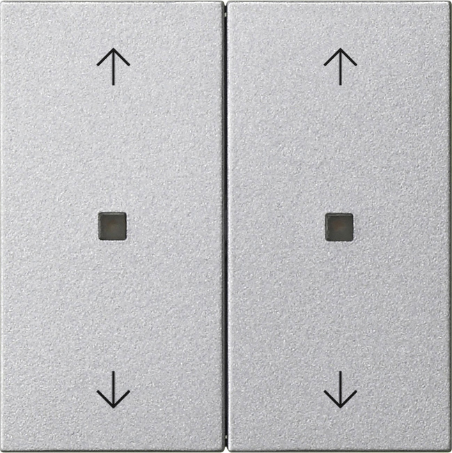 Wip 2-voudig met pijlsymbolen en controlevenster kleur aluminium (538626)