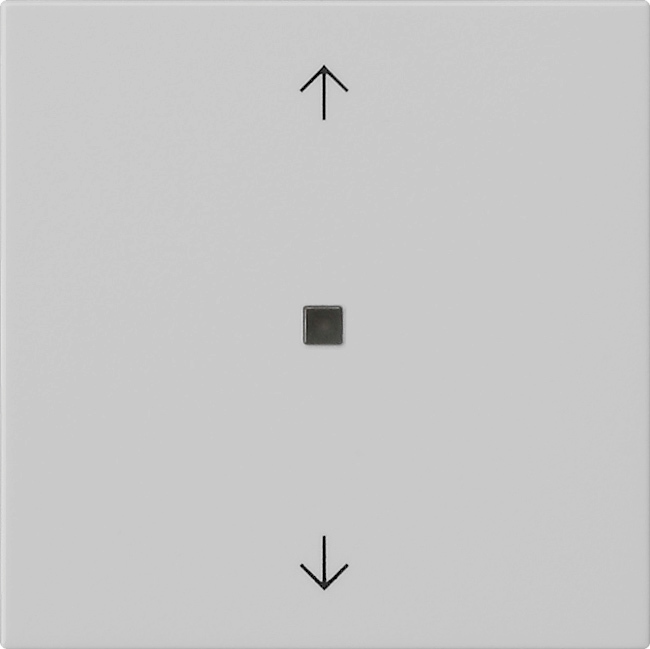 Wip 1-voudig met pijlsymbolen en controlevenster grijs mat (5388015)