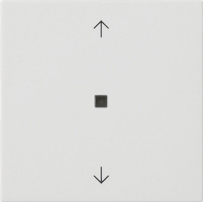 Wip 1-voudig met pijlsymbolen en controlevenster zuiver wit mat (538827)