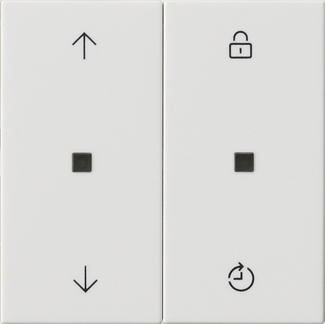 eNet draadloos bedieningselement-opzetstuk Memory pijlsymbolen, zuiver wit glanzend (549203)