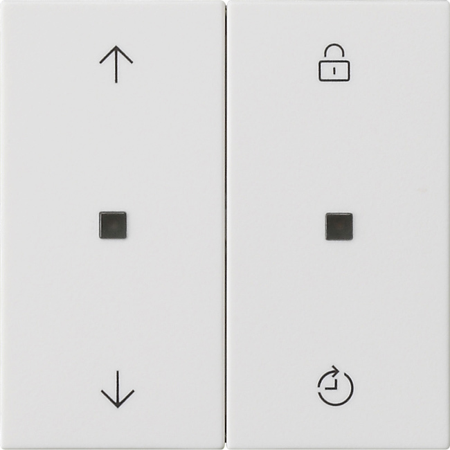 eNet draadloos bedieningselement-opzetstuk Memory pijlsymbolen, zuiver wit mat (549227)