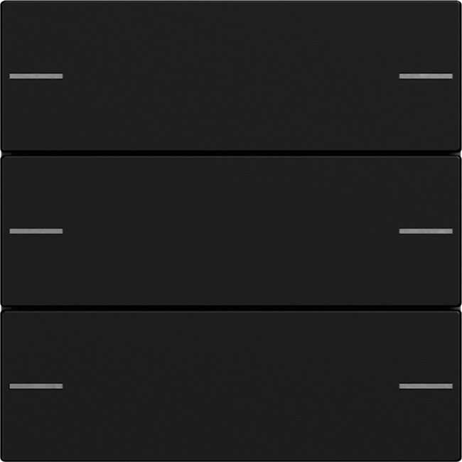 Wippenset 3-voudig voor tastsensor 4.55 zwart mat (5753005)