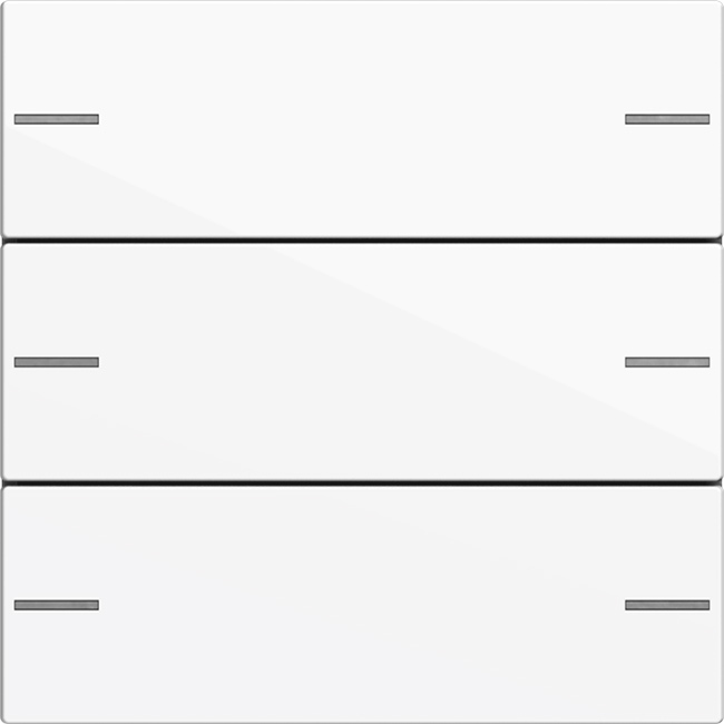 Wippenset 3-voudig voor tastsensor 4.55 zuiver wit glanzend (575303)